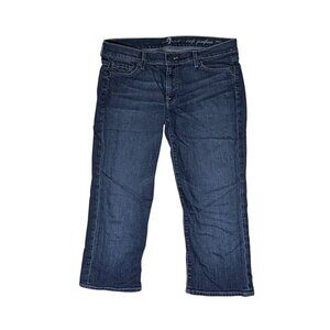 7FAM JOSEFINA SKINNY BOYFRIEND CROP 28 MEDIUM INDIGO